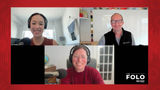 Clockwise from top left: Hospitality editor Christina Jelski; Jan Freitag of CoStar Group; and host Rebecca Tobin talk about a new U.S. hotel forecast by CoStar and Tourism Economics and what's driving the rosy outlook.