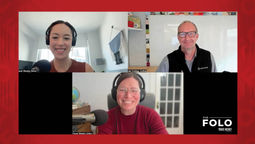 Clockwise from top left: Hospitality editor Christina Jelski; Jan Freitag of CoStar Group; and host Rebecca Tobin talk about a new U.S. hotel forecast by CoStar and Tourism Economics and what's driving the rosy outlook.