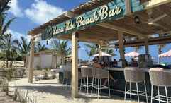 Luna Tide Beach Bar is one of three tropical bars on Carnival's side of RelaxAway, Half Moon Cay.