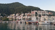 Ships docked at the port in Fethiye, Turkiye, one of the places visited on a SCIC sailing.