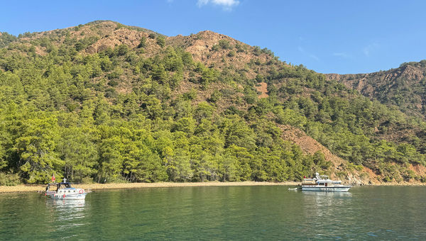 Serene waters of the Turquoise coast near Fethiye. Serene waters of the Turquoise coast near Fethiye.