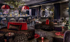 A 62-inch-tall statue of Lisa Vanderpump’s late pomeranian companion, Gigolo, is the centerpiece of the lounge that bears his name at the Vanderpump Hotel in Las Vegas.