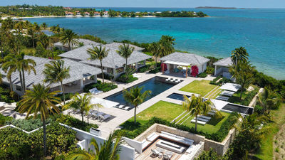 Set on Jumby Bay, a private island off the coast of Antigua, the nine-bedroom estate can accommodate up to 20 guests.