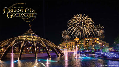 A new nighttime spectacular, Universal Celestial Goodnight, will debut July 7 at Universal Epic Universe.