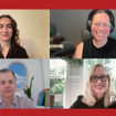 Clockwise from top left: Cruise editor Teri West; host Rebecca Tobin; Christina Schlegel, the owner of Bluetail Travel; and Paul Tumposky, the chief revenue officer of Fora Travel.