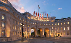 The hotel occupies London's Admiralty Arch monument, a historical building that sits opposite Buckingham Palace.