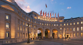 The hotel occupies London's Admiralty Arch monument, a historical building that sits opposite Buckingham Palace.