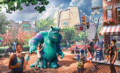 A rendering of the new land inspired by "Monsters, Inc." coming to Disney's Hollywood Studios.
