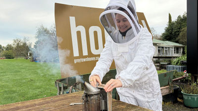 The author took part in a beekeeping experience offered by Greytown Honey in Wairarapa, New Zealand.