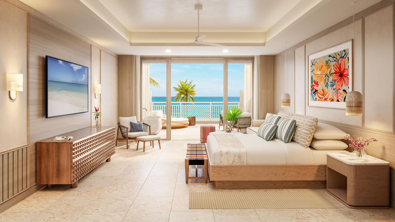 The Sandals Caribbean Cay (the new name for the Sandals Royal Caribbean) will have new Oceanview Butler Suites.