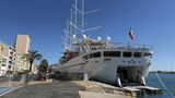 The Wind Surf docked in Sete, France, during a three-night Windstar cruise.