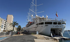 The Wind Surf docked in Sete, France, during a three-night Windstar cruise.
