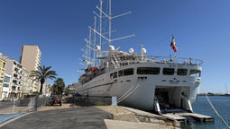 The Wind Surf docked in Sete, France, during a three-night Windstar cruise.