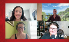 Hotels editor Christina Jelski; Tristan Schukraft, founder and CEO of Tryst Hotels; Jamie Biesiada, editor of content innovation and retail; and host Rebecca Tobin talk about how LGBTQ+ travelers are choosing their vacations.