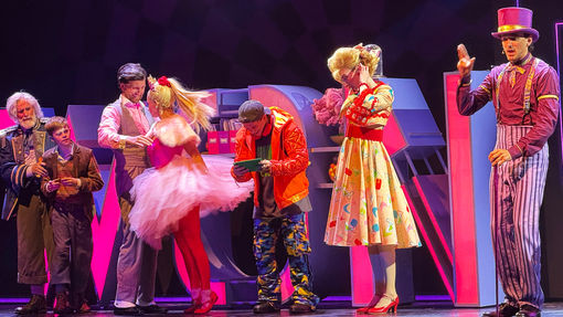 A scene from "Charlie and the Chocolate Factory," the musical staged on the Legend of the Seas.