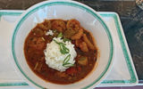 Shrimp gumbo from Cajun Kitchen, a new stall in the AquaDome Market on the Legend of the Seas.