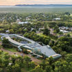 The crocodile-shaped hotel is in Kakadu National Park.