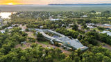The crocodile-shaped hotel is in Kakadu National Park.