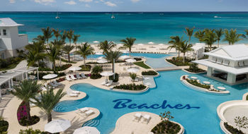 Treasure Beach Village's 15,000-square-foot infinity-edge, lagoon-style pool is the centerpiece of Beaches' new "resort-within-a-resort" in Turks & Caicos.