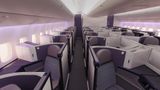 Air New Zealand's redesigned Business Premier cabin on its Boeing 777s.