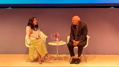 Barry Diller in conversation with Travel + Leisure editor in chief Jacqui Gifford during the World’s Best Summit.