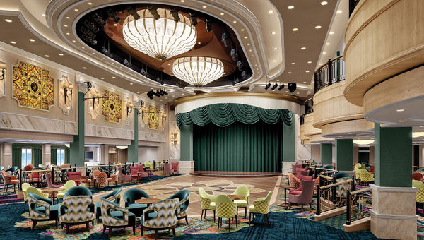 Rendering of the Queens Room, which is getting a refresh during the Queen Victoria's drydock. Rendering of the Queens Room, which is getting a refresh during the Queen Victoria's drydock.