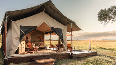 Accommodations at Elewana Collection's Little Elephant Pepper Camp, positioned as the first ultrahigh-end luxury accommodation in Kenya’s Mara North Conservancy.