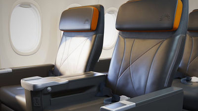 Allegiant aircraft will be outfitted with eight first-class seats, configured two-by-two in the first two rows.