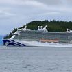 The Discovery Princess at Icy Strait Point in Alaska.