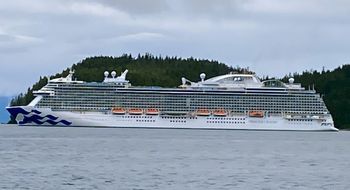 The Discovery Princess at Icy Strait Point in Alaska.
