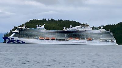 The Discovery Princess at Icy Strait Point in Alaska.