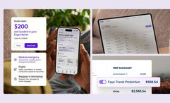 A few examples of Faye as a traveler would see the service, both on mobile and desktop.