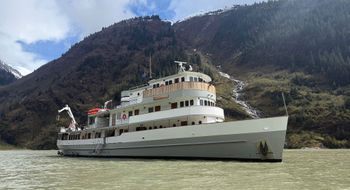The 12-cabin Mist Cove, one of two small ships the nonprofit Boat Company operates in southeast Alaska. It has sailed for the line since 2000.