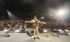 Zac Brown performing at Fenway Park.