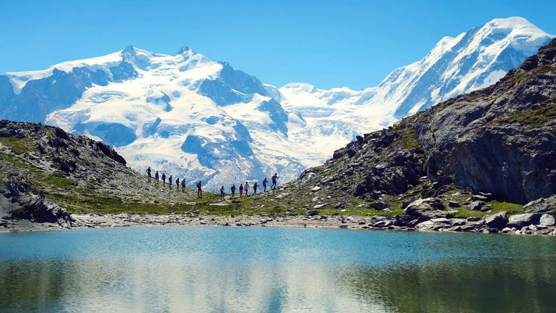 The 11-day trip included hiking the Swiss Alps.
