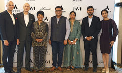 Members of the Accor and Javi Group leadership teams celebrate the signing of the Fairmont Rishikesh, Himalayas.