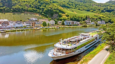 The Scenic Pearl on the Moselle River in Bernkastel-Kues, Germany.