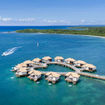 Overwater villas at the Sandals South Coast in Jamaica.