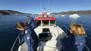 HX Expeditions guests fish for cod that will later be prepared by chefs back on the ship.