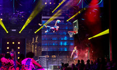 Cirque du Soleil's "Mad Apple" incorporates comedy, acrobatics, magic, dance and live music.