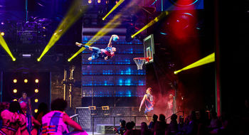 Cirque du Soleil's "Mad Apple" incorporates comedy, acrobatics, magic, dance and live music.