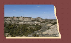 A view of the South Unit of Theodore Roosevelt National Park, one of North Dakota's biggest draws.