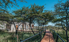 The exterior of Zamara Private, Great Plains' new six-suite villa on the edge of Kenya's Maasai Mara National Reserve.