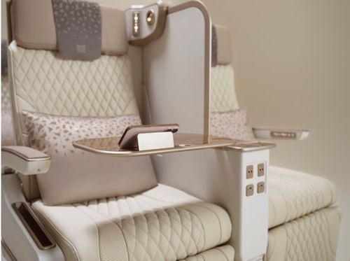 New A350s will have a premium economy cabin in a 2-3-2 configuration with 28 seats. Photo Credit: Emirates