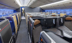 The Flagship Suite cabin on an American Airlines Boeing 777-30ER.