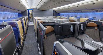 The Flagship Suite cabin on an American Airlines Boeing 777-30ER.