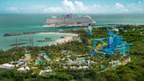 A bird's-eye view of Great Stirrup Cay and its new waterpark.