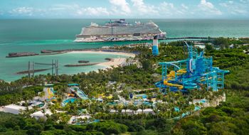 A bird's-eye view of Great Stirrup Cay and its new waterpark.