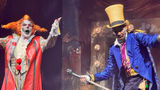 Halloween Horror Nights icons Jack the Clown and Dr. Oddfellow make an appearance at a media event.