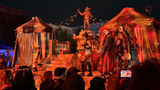 An elaborate set at Universal Studios Florida, where Halloween Horror Nights icon Jack the Clown and his girlfriend, Chance, performed throughout the event.